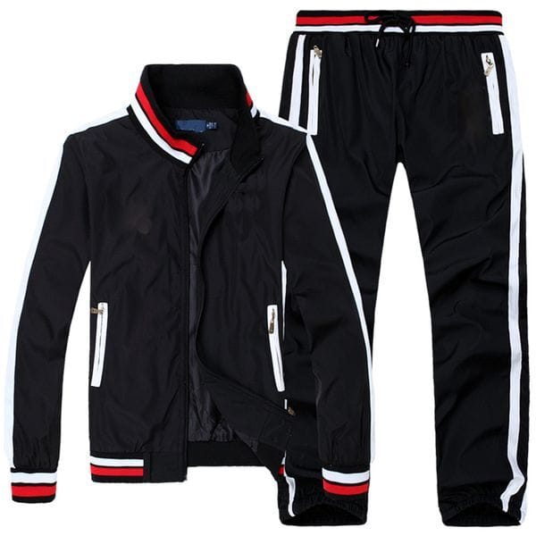 Color: white - Size: M - mens tracksuit causal tracksuit for men Jogger Stand Collar top Men's Sweatshirt Loose Inside Net Pants Men's