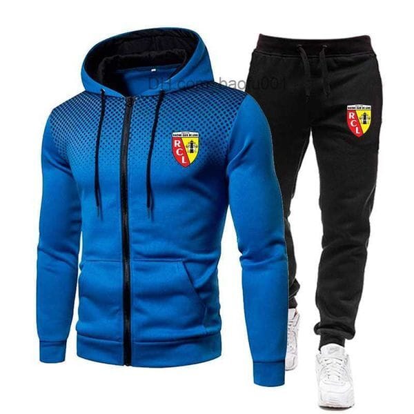 Color: 1 - Size: m - Men's Tracksuits Autumn Winter Men's European Club Rc Lens Set Zipper Hoodie Sportswear Jacket Casual Sweatshirt Z230719