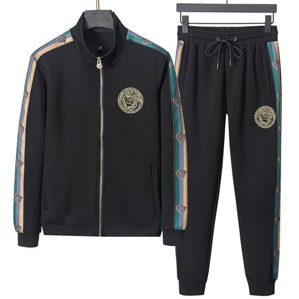 Color: Silver - Size: 3XL - Adult: yes - 2024 designer tracksuit mens tracksuit Autumn Custom Logo luxury Unisex Training Wear 2 Piece Jogging Suits Plain track suit brand Hoodie Men Sweatsuit Sets