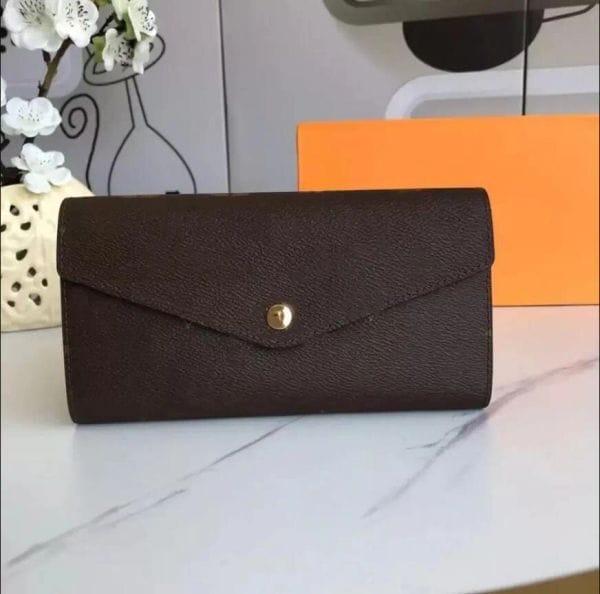 Color: White plaid - 2023 Luxury design wallet ladies 5A genuine leather long wallets high quality fold-able coin purse folder passport holder photo bags with box