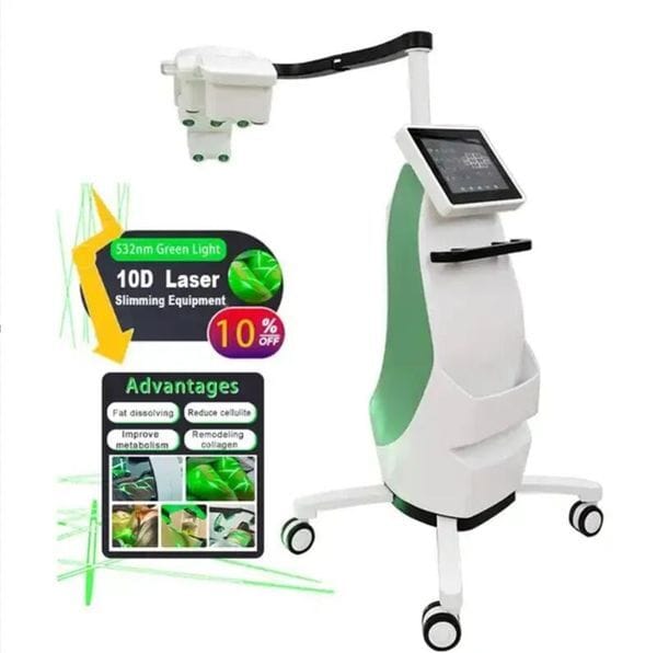New Green laser Slimming machine 10D Laser Lights painless Fat Removal device Body Slim 532nm diode laser Treatment Of Muscle Pathology Machine