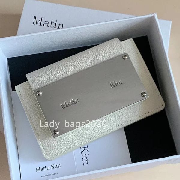 Color: Black - Matin Kim Wallet Designer Bag Matinkim Card Holders Bag Luxury Card Holder Classic Mini Simple Practical Wallet Leather Clutch Bags Womens Men Purse