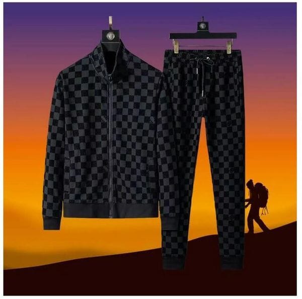 Color: RosyBrown - Size: XL - Spring Autumn Men Tracksuits jackets Sweatshirts Horse embroidery Jogger Sporting Suit Mens sportswear Set Plus Size M-3XL