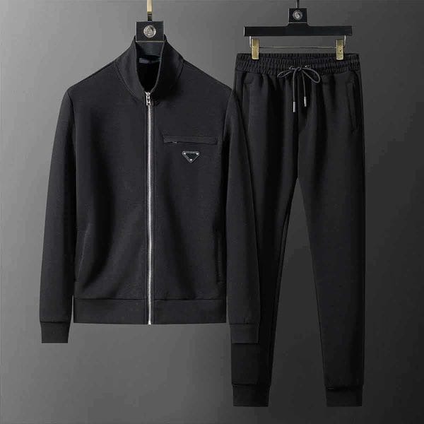Color: Multi - Size: XL - Men Sportswear Set Brand Mens Tracksuit Sporting Fitness Clothing Two Pieces Long Sleeve Jacket + Pants Casual Men's Track Suit