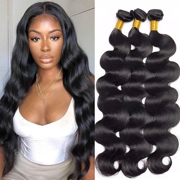 Color: Natural Color - Body Wave Bundles 30 Inch Raw Indian Remy Virgin Unprocessed 100% Human Hair BodyWave Hair Extensions 1 3 4 Bundles Deal