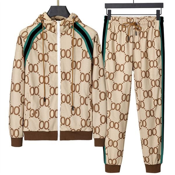 Color: Lavender - Size: L - Adult: yes - 2024 Mens womens autumn winter sport tracksuits Stripe track suit coats designers jackets suits pants sweatshirts sportswear