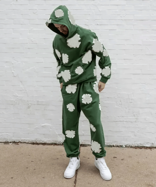 Color: Red - Size: M - Men's Tracksuits Mens Retro Harajuku Suit Foamed Printed Hoodie Loose Casual Long-sleeved Sweatshirt For Men And Women