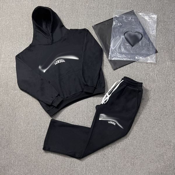 Color: Gray-pants - Size: M - Designer tracksuits mens tracksuits printed fleece hooded sweatshirt sports sweatpants lodan pants set