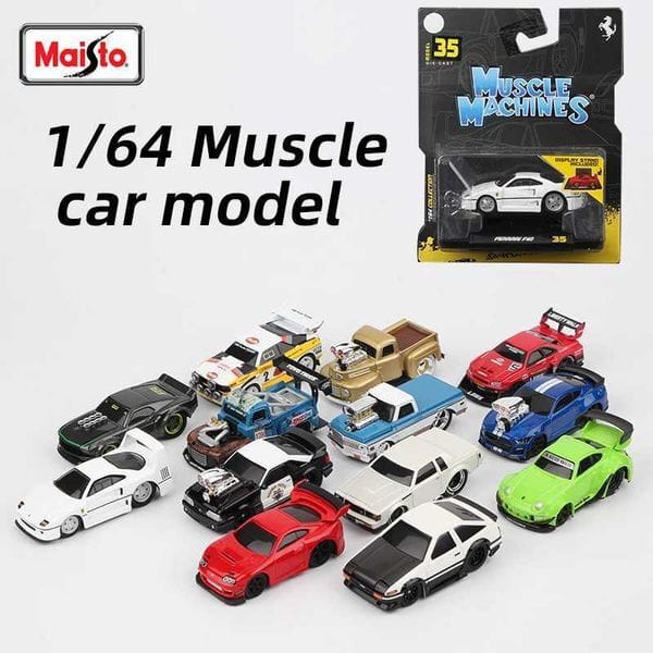 Maisto 1 64 Ferrari Ford Chevrolet Shelby Buick Toyota Audi Nissan muscle car kit series die-casting mini car model X241024