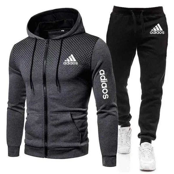 Color: White - Size: XL - Men's Tracksuits 2025 new Mens Sportswear Fitness Suit Zippered Running Sports Hoodie Sty Fashionab H241112