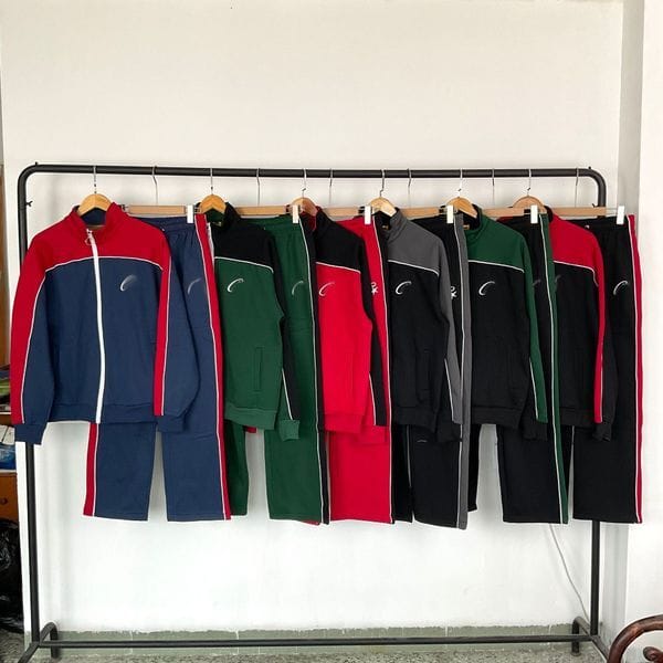 Color: 678-black red - Size: M - mens tracksuits The Rock velvet jacket mens and womens high street pants sports suit