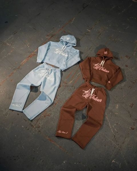 Color: Aa - Size: XXL - High Street Trendy color sportswear two-piece set Y2K streetwear mens hip-hop punk casual super large hooded womens 241130