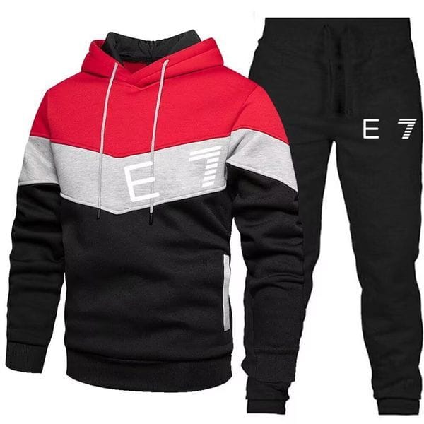 Color: 2_Color - Size: 2XL - Adult: yes - mens Tracksuit Brand Print hoodie Men Set 2025 New Spring Autumn Sportswear Sports Suit Casual Sweatsuit Hoodie Pants Male Jogging Clothing