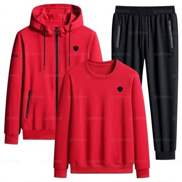 Color: 46color - Size: L - Mens Designer Tracksuits Mens Tracksuits zipper jackets and sport pants tracksuit sets Three piece suit jogger leisure trousers track suits winter jacket