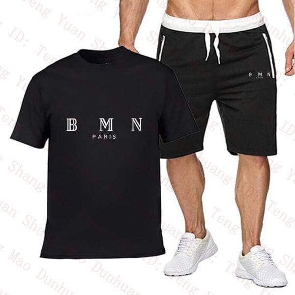 Color: Extra Fee (are not sold separat) - Size: M - Men's Tracksuits t-shirt suit letter street casual wear print breathable summer suit top shorts T-shirt outdoor sports Set Size M-XXL suit sportswear quality suit