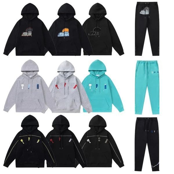 Color: Beige - Size: M - Designer tracksuit mens hoodie full rainbow towel embroidery decoding hoody sportswear men and women sportswear suit zipper trousers Size S XL S11