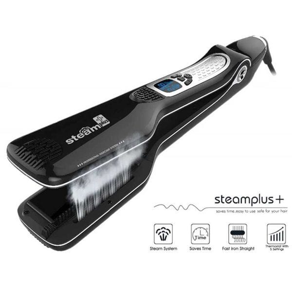 Hair Curlers For Women Hair Straightener Steam Titanium Ceramic Flat Iron Professional Electric Comb Hair Curling Iron Styler Z250122