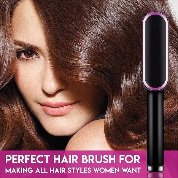 Hair Straightener Brush Hot Comb Ionic Straightening Brush with Anti Scald Fast Ceramic Heating Portable Hot Straightening Comb Z250122