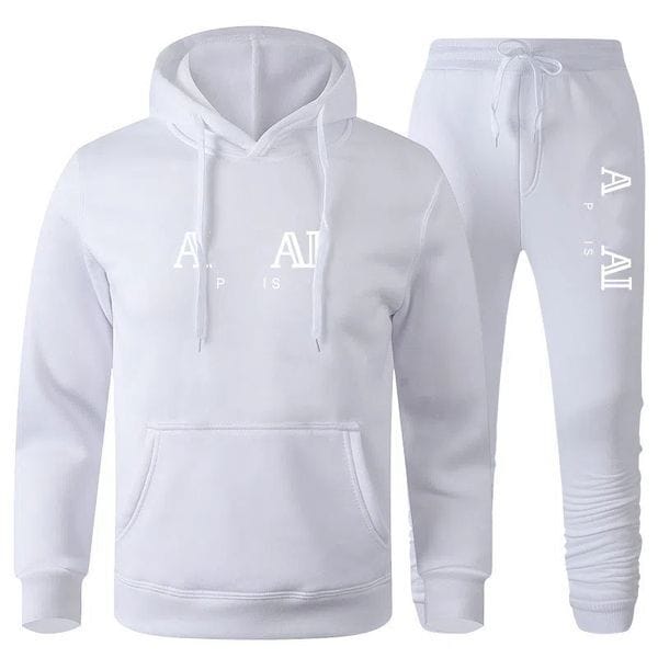 Color: Type 7 - Size: S - Men's Tracksuit Unisex Designer Hooded Fleeced Hoodie & Long Pants Fashion Brand Printed Sportwear Two Pieces Casual Loose Sport Suit
