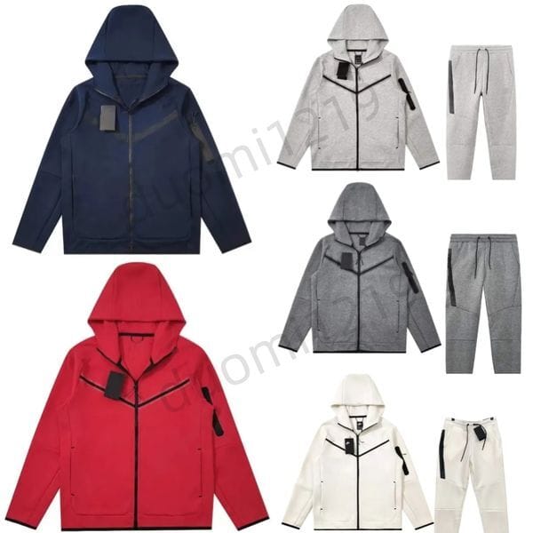 Color: Sky blue with white - Size: M - tech hoodie tracksuit men woman tech fleece pant tracksuit men sports jogger trousers designer men's jacket hoodie sports wind breaker multicolor