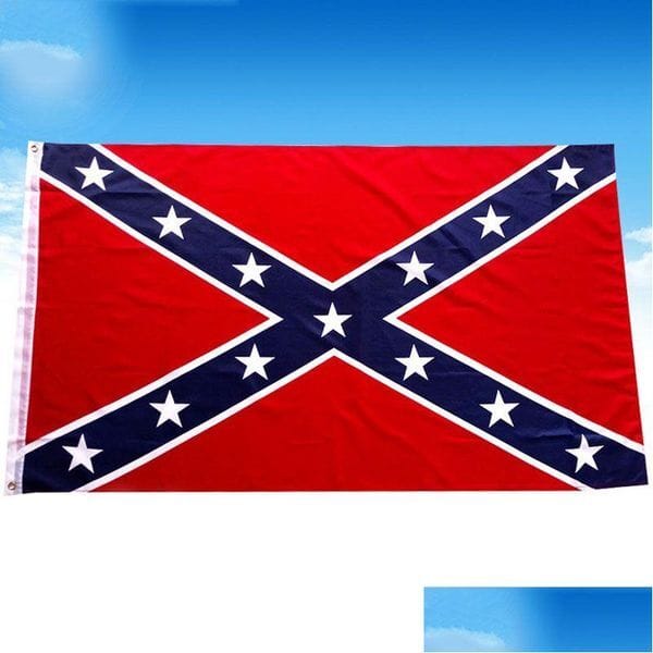Banner Flags Banner Flags 3X5 Ft Two Sides Penetration Flag Confederate Rebel Civil War Polyester National Banners Customizable Drop Deliv Dh0Uc w250318