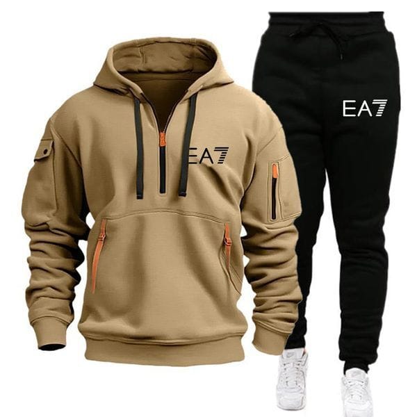 Color: Black - Size: 3XL - Adult: yes - Mens Tracksuits Designer Track Sweat Suit Letter Print hoodie casual Pollover Sweatsuits Hommes Joggers Suits Hooded Sportswear Long Pants Outfits