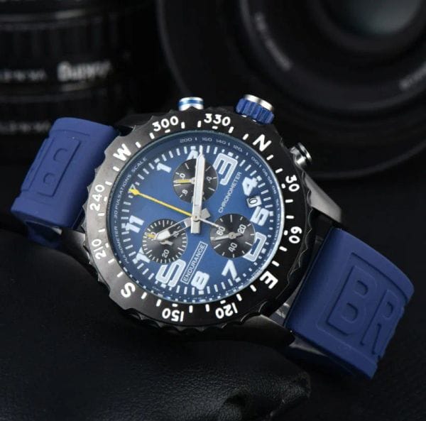 Color: Green - AAAAA+Men watch Hot Sale Sport Watches Quartz Luxury Wristwatch Multifunctional Automatic Date Rubber Strap Hot Sale Fashion Male Clocks Wholesale