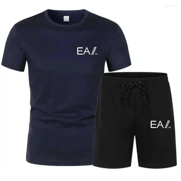 Color: A8 - Size: 4XL - Men's Tracksuits Summer Sports Suit Comfortable Breathable Mesh Running Jogging Fitness Sportswear Training