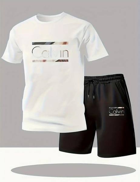 Color: White - Size: XL - Adult: yes - designer Brands Men's Tracksuits Sport Set Summer Sportswear Clothing Breathable T-Shirt Shorts Beach Pants Sweatsuit Running Jogging Suit