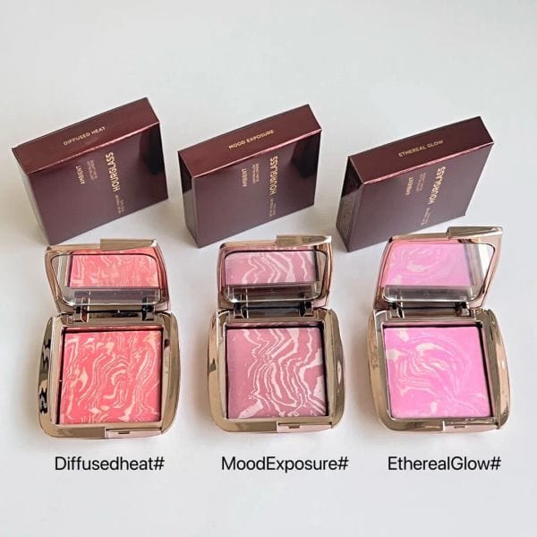 Color: Chocolate - designer Eyes Blush With mirror 4.2g Luminous Matte Cheeks Foundation Makeup Bronzer Blusher Pressed Powder High Quality Girl Face Beauty Tools