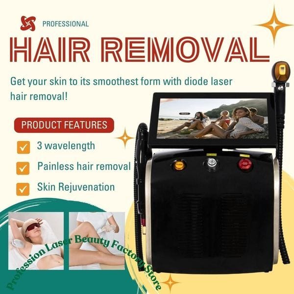 Multifunctional 2 in 1 Diode and Nd Yag Laser 755 808 1064nm Hair Removal Machine Portable Picoseconds Laser Tattoo Remover
