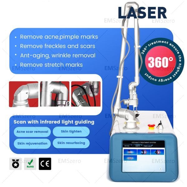 10600nm CO2 Fractional Laser Skin Resurfacing Machine Wrinkle Removal Vaginal Rejuvenation Beauty Equipment Beauty Salon Use