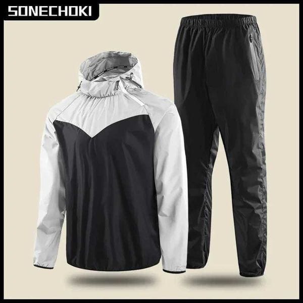 Color: Women9681 - Size: M - Sauna Suit Unisex Gym Clothing Set Men Full Body Sweating Sportswear Women Boxing Training Running Fitness Weight Loss Tracksuit W250703