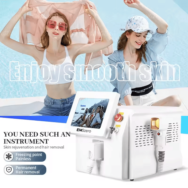 Alexandrite Diode Hair Removal Machine 3000W Ice Cooling For Body Face Underarm Permanent Painless Hair Remover Epilator Device