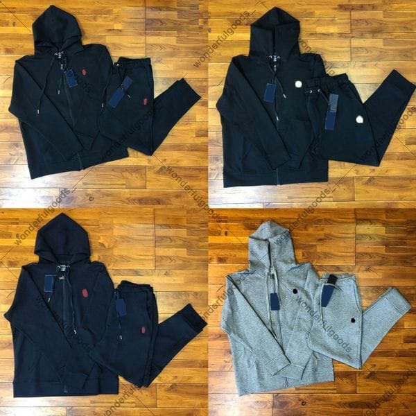 Color: Darkblue-pants(white) - Size: S - mens tracksuit designer tracksuit mens zipper jackets sportswear embroidered sweatshirt set