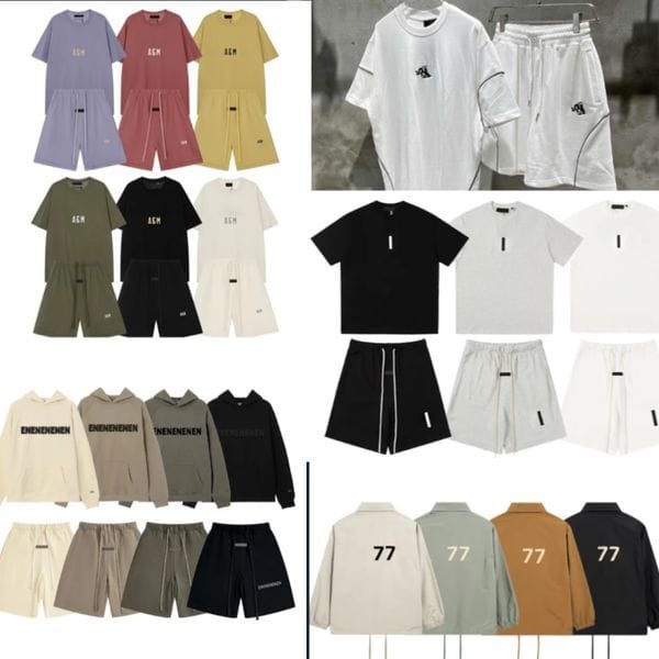 Color: ForestGreen - Size: S - Men's Tracksuits Designer Multiple styles Plucked Alphabet Hip Hop Half Sleeve Trendy Brand High Street American Top