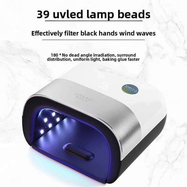 Color: White - Dryer 2.0 48W UV LED Lamp with Smart Memory Invisible Digital Timer Display Nail Drying hine X250709
