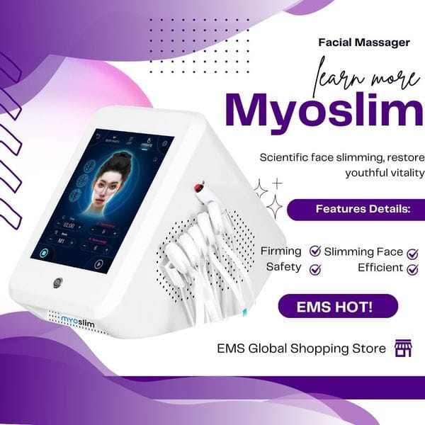 Portable EMS MYOslim RF Electromagnetic Muscle Building Face Lifter Skin Firming Wrinkle Removal Device for Beauty & Health