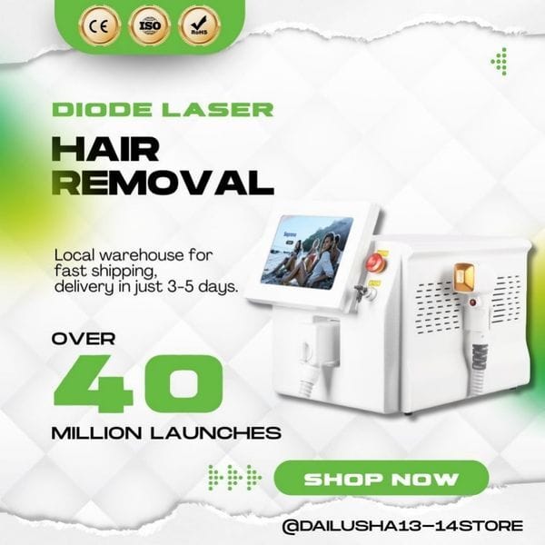 Alexandrite 808nm Diode Laser Hair Removal System Ice Platinum Fast & Permanent Pain-Free Epilator