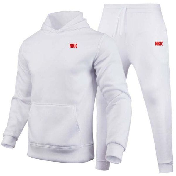 Color: Gray - Size: XS - Adult: yes - Tracksuit Sets Brand Men's Casual Fleece Warm Hoodies Pants 2PCS Mens Long Sleeve Sport Suit Male Pullover Hoodies Sports Clothing