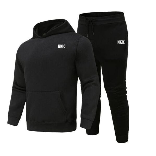 Color: Purple 1 - Size: XS - Adult: yes - Men Brand Black Tracksuit 2 Pieces Sets Hooded Sweatshirt Drawstring Pants Male Hoodies Running Sportswear Men Women Autumn Sportwear