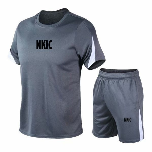 Color: White 1 - Size: M - Men's Casual Summer letter Printed Sport Outfit Comfortable Short Sleeve T-Shirt and Shorts Set for Outdoor Activities Brand Tracksuit M-5XL