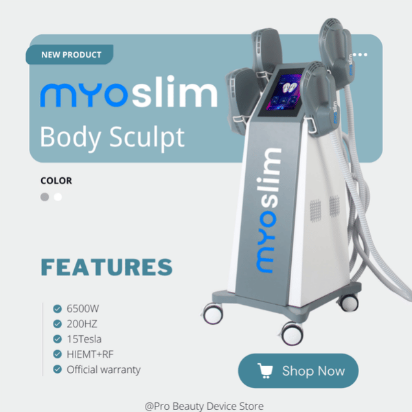 Myoslim RF Slimming Machine 6500W HIEMT Body Contouring Device for Fat and Muscle