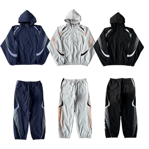 Color: P3 - Size: XL - Men's Designer Sportswear Set Brand Windproof Waterproof Oversize Outdoor Sport Windbreaker Hip Hop Jacket Coat Pant Suit