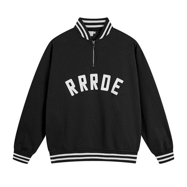 Color: R8 - Size: XL - Designer Mens Tracksuits Designer Letter printed half zip stand up collar with fleece hoodie for men and women sports and casual pants set