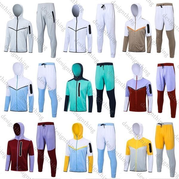 Color: Brown - Size: L - Mens Sportswear Tracksuit Two Piece Set Designer Hoodie and Pants Jogging Suit Tech Fleece Training Outfit Street Style Casual Gymwear Sweat Suit