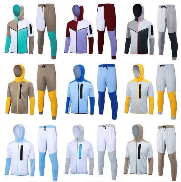 Color: Purple - Size: 2XL - Mens Sporty Tracksuit Hoodie and Jogger Pants Designer Fleece Suit Two Piece Set Training Outfit for Soccer Gym Casual Daily Wear Street Style Asian size