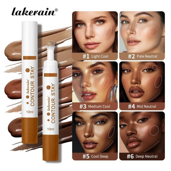 Color: 1light Cool - Liquid Contour STAY Long Wear Bronzer Cream Contour Makeup Long Lasting Nourishing Hydrating Face Contour 6 Colors 250730