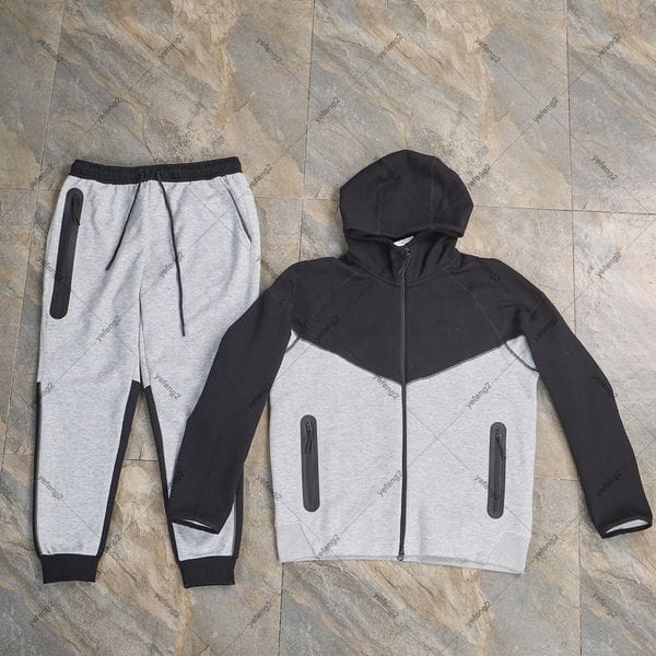 Color: Orange - Size: L - Mens designer tracksuit Thick tech fleece pants nocta tracksuit casual Jackets Cotton trousers sports suit