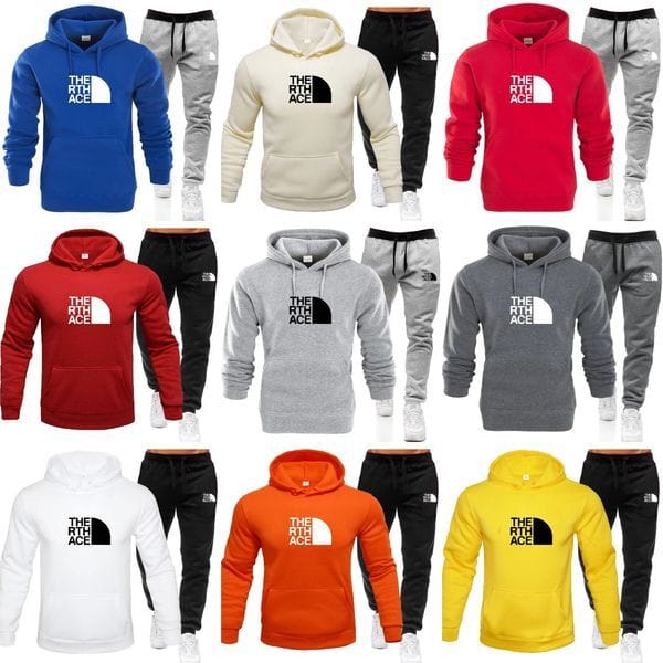 Color: White - Size: 2XL - Men's Tracksuit Designer Letter Print Fashionable Hooded High Quality 2PCS Casual Couple Autumn Sportswear